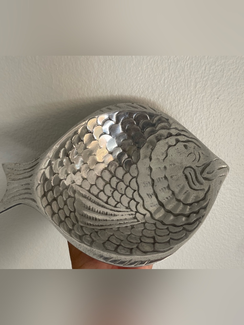 Hacienda Real, Mexican Pewter, Hand Polished Fish Decorative Accent Bowl